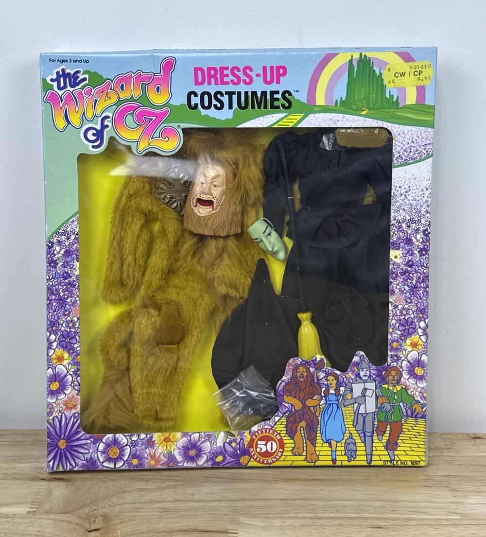 Wizard Of Oz COWARDLY LION & WICKED WITCH Dress Up Costumes Barbie Ken Doll 1988